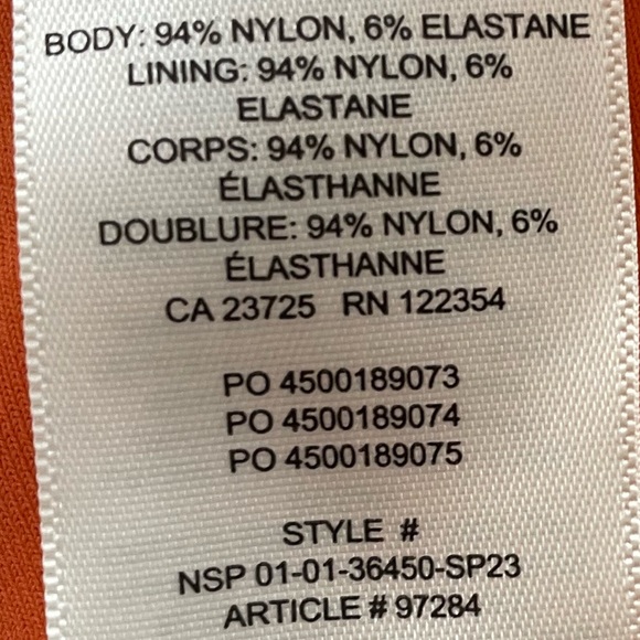 Aritzia Babaton Contour One Shoulder Bodysuit Orange Size XS - Picture 6 of 6